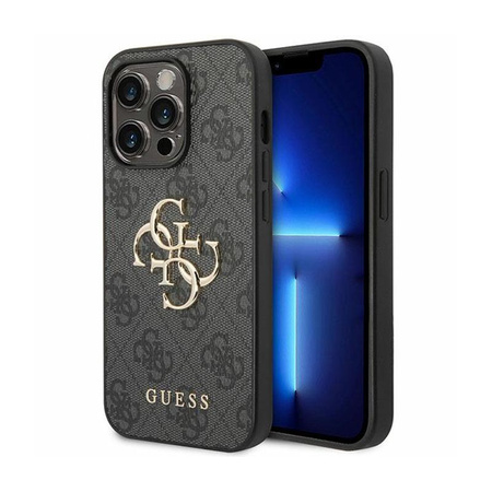 Guess 4G Big Metal Logo - Etui iPhone 15 Pro Max (szary)