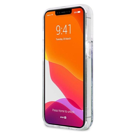 Guess Liquid Glitter 4G Big Logo - Etui iPhone 13 Pro (niebieski)