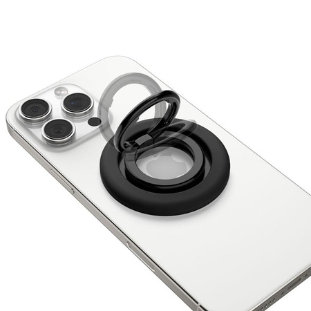 Spigen Nano Pop MagSafe Phone Ring - Magnetyczny uchwyt na palec z funkcją podstawki (Black Sesame)