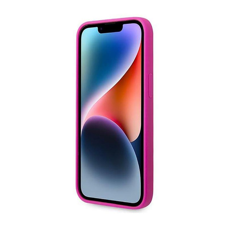 Guess Silicone Vintage - Etui iPhone 14 Plus (fuksja)