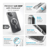 Speck Presidio Lux Grip ClickLock & Magsafe - Etui iPhone 15 Plus (Clear / Chrome Finish / Serene Silver)