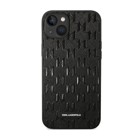 Karl Lagerfeld Saffiano Mono Metal Logo - Etui iPhone 14 (czarny)