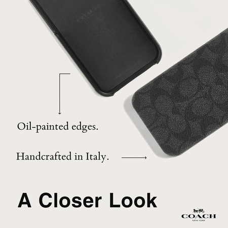 Coach Slim Wrap Signature C Case - Etui iPhone 15 Pro Max (Charcoal)