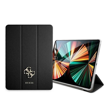 Guess Saffiano 4G Big Metal Logo - Etui iPad Pro 12.9" 2021 (czarny)