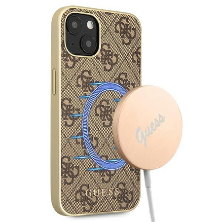 Guess 4G Collection MagSafe - Etui iPhone 13 (brązowy)