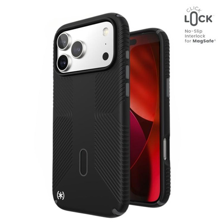 Speck Presidio2 Grip ClickLock & MagSafe - Etui iPhone 17 Pro Max (Black / Slate Grey / White)