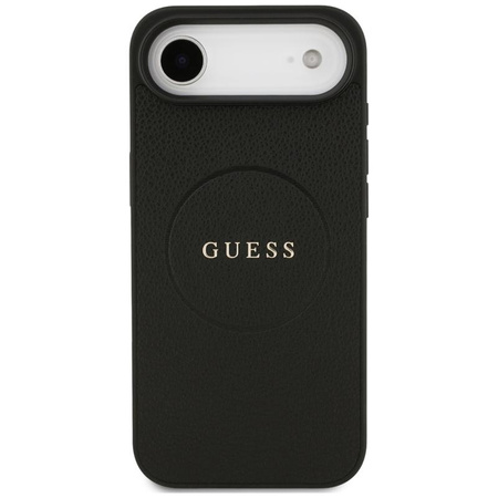 Guess Grained Ring MagSafe - Etui iPhone Air (czarny)