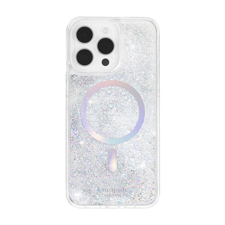 Kate Spade New York Liquid Glitter MagSafe - Etui iPhone 15 Pro (Opal Iridescent)