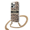 Guess Leopard Gold Stripe Crossbody - Etui iPhone 13 Pro