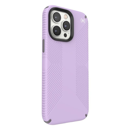 Speck Presidio2 Grip - Antypoślizgowe etui iPhone 14 Pro Max (Spring Purple / Cloudygrey / White)