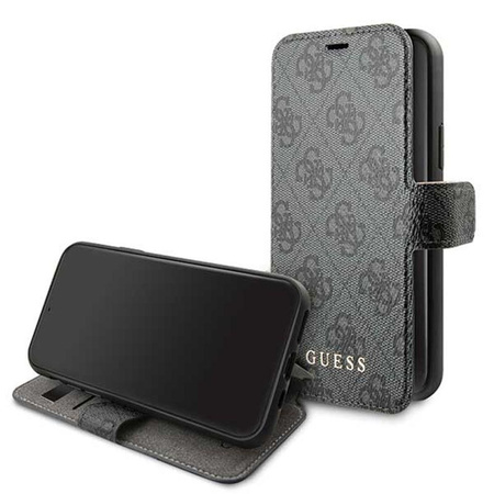 Guess Booktype 4G Charms Collection - Etui iPhone 11 z kieszeniami na karty (czarny)