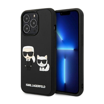 Karl Lagerfeld Ikonik 3D Karl & Choupette - Etui iPhone 13 Pro Max (czarny)