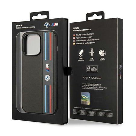BMW Tricolor M Collection - Etui iPhone 14 Pro (szary)