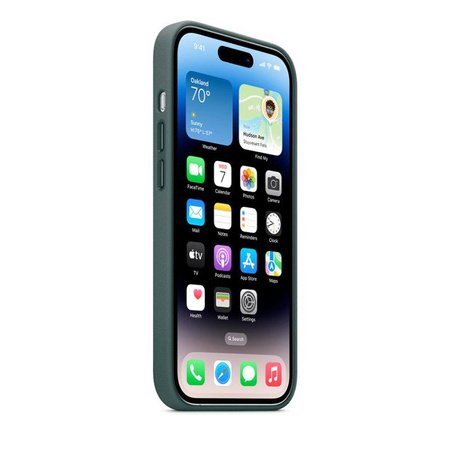Apple Leather Case - Skórzane etui z MagSafe do iPhone 14 Pro (leśna zieleń)