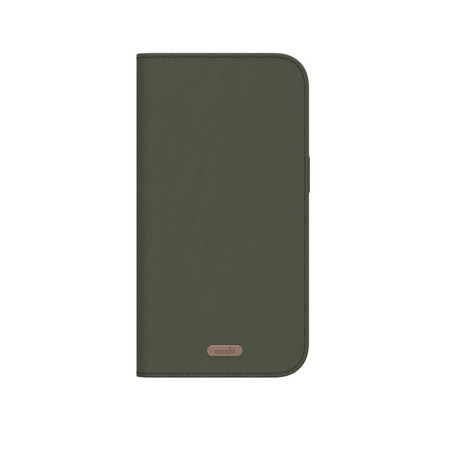 Moshi Overture MagSafe - Skórzane etui 3w1 z klapką iPhone 17 Pro (Moss Green)