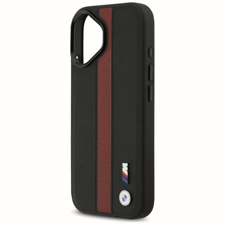 BMW M Perforated Stripe Logo MagSafe - Etui iPhone 17 (czerwony)