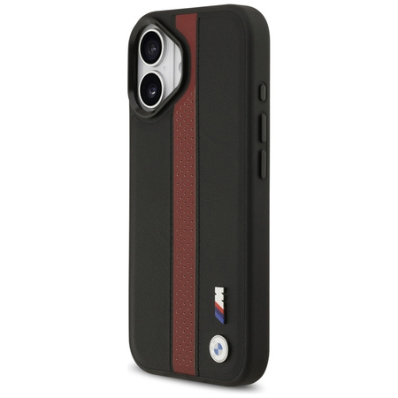 BMW M Perforated Stripe Logo MagSafe - Etui iPhone 17 (czerwony)