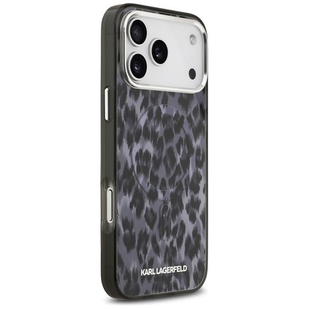 Karl Lagerfeld IML Leopard Pattern MagSafe - Etui iPhone 17 Pro Max (czarny)