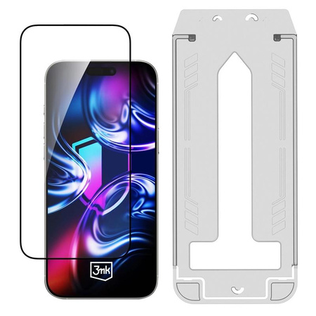 3mk HardGlass Max - Szkło hartowane z aplikatorem do iPhone 16 Pro / iPhone 17 (Czarny)