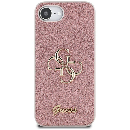 Guess Fixed Glitter Big 4G - Etui do iPhone 16e (różowy)