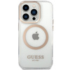 Guess Metal Outline Magsafe - Etui iPhone 15 (przezroczysty / złoty)