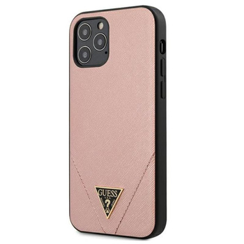 Guess Saffiano V - Etui iPhone 12 Pro Max (różowy)