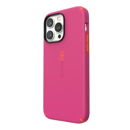 Speck CandyShell Pro + MagSafe - Etui iPhone 14 Pro Max z powłoką MICROBAN (Digital Pink / Energy Red)