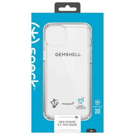 Speck Gemshell - Etui iPhone 14 Plus z powłoką MICROBAN (Clear)