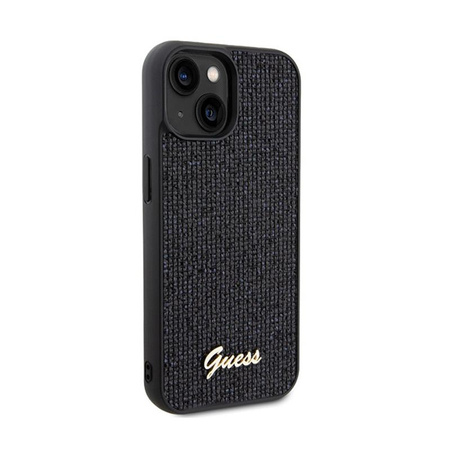 Guess Disco Metal Script - Etui iPhone 14 (czarny)