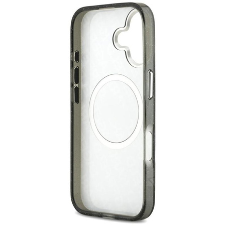 Karl Lagerfeld IML Glitter Karl & Choupette Heads Logo MagSafe - Etui iPhone 17 (czarny)