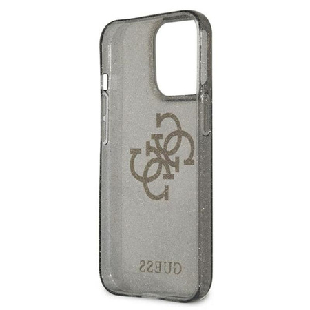 Guess Glitter 4G Big Logo - Etui iPhone 13 Pro (czarny)