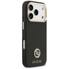 Guess Grained Strass Logo MagSafe - Etui iPhone 17 Pro (czarny)