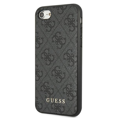 Guess 4G Metal Gold Logo – Etui iPhone SE 2022 / SE 2020 / 8 / 7 (szary)