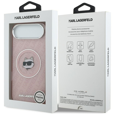 Karl Lagerfeld IML Choupette Head Logo MagSafe - Etui iPhone Air (różowy)