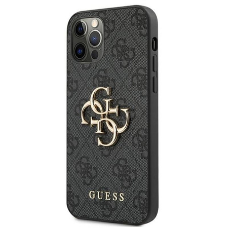 Guess 4G Big Metal Logo - Etui iPhone 12 Pro Max (szary)
