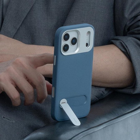 Moshi Kameleon MagSafe - Etui iPhone 17 Pro z funkcją podstawki (Midnight Gray)