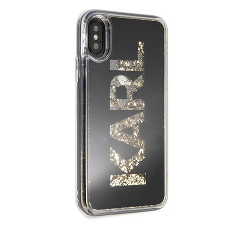 Karl Lagerfeld Logo Karl - Etui iPhone Xs / X (Gold Glitter)