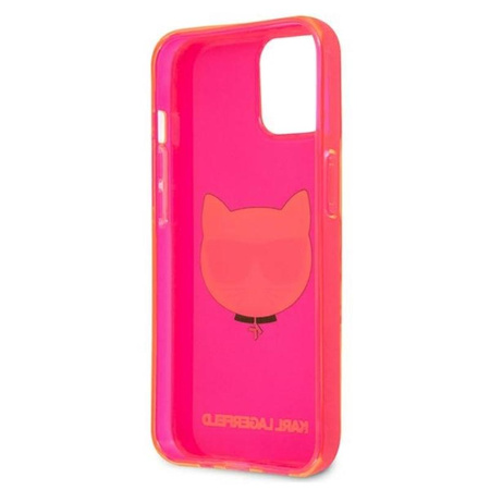 Karl Lagerfeld Choupette Head - Etui iPhone 13 mini (fluo różowy)