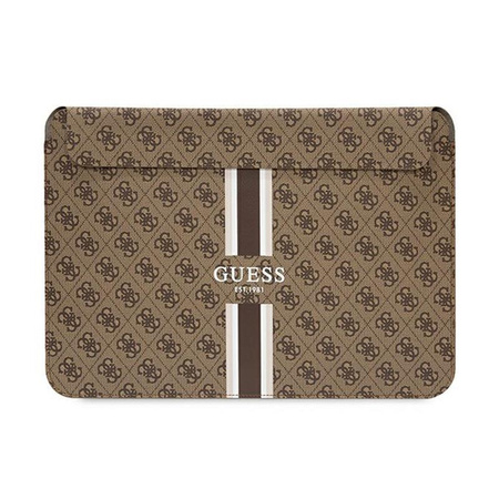 Guess 4G Printed Stripes Computer Sleeve - Etui na notebooka 14" (Brązowy)