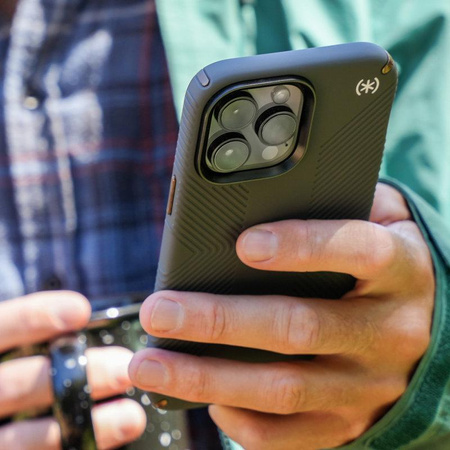 Speck Presidio2 Grip - Antypoślizgowe etui iPhone 14 Pro Max (Charcoal / Cool Bronze / Slate)