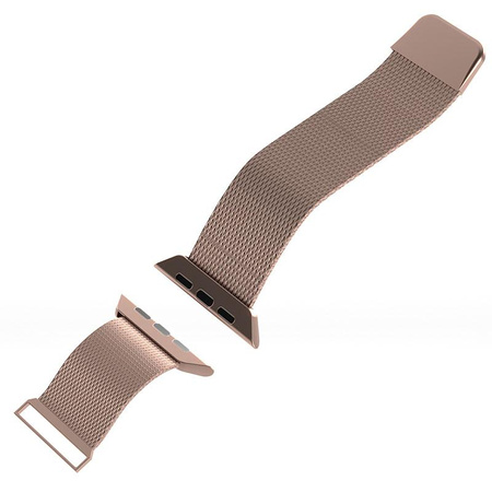 Puro Milanese Magnetic Band - Pasek ze stali nierdzewnej do Apple Watch 38/40/41 mm (różowe złoto)