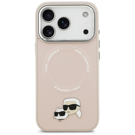 Karl Lagerfeld Karl & Choupette Pins MagSafe - Etui iPhone 17 Pro (różowy)