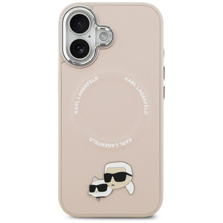 Karl Lagerfeld Karl & Choupette Pins MagSafe - Etui iPhone 17 (różowy)