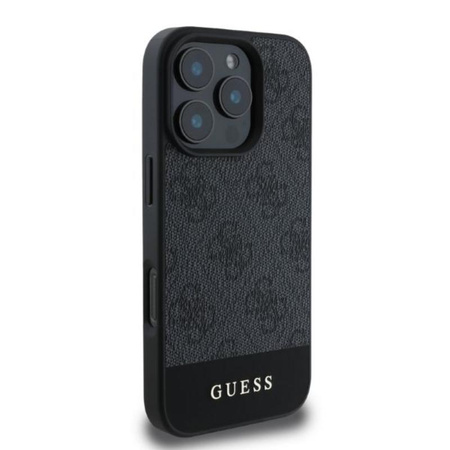 Guess 4G Bottom Stripe - Etui iPhone 16 Pro (szary)
