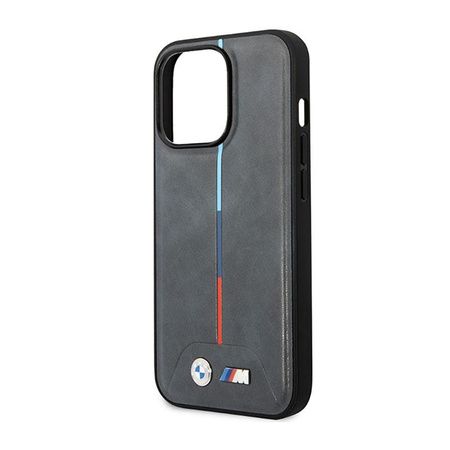 BMW Quilted Tricolor - Etui iPhone 14 Pro Max (szary)