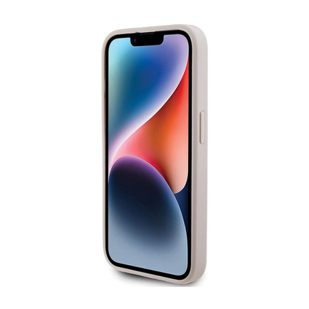 Guess 4G Bottom Stripe Metal Logo Collection - Etui iPhone 15 Pro (różowy)