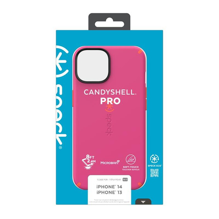 Speck CandyShell Pro + MagSafe - Etui iPhone 14 / iPhone 13 z powłoką MICROBAN (Digital Pink / Energy Red)