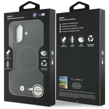 BMW M FW Metal Logo MagSafe - Etui iPhone 17 (czarny)