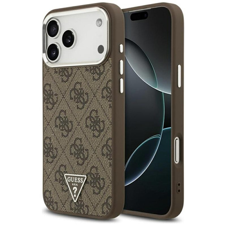 Guess 4G Triangle Logo MagSafe - Etui iPhone 17 Pro Max (brązowy)