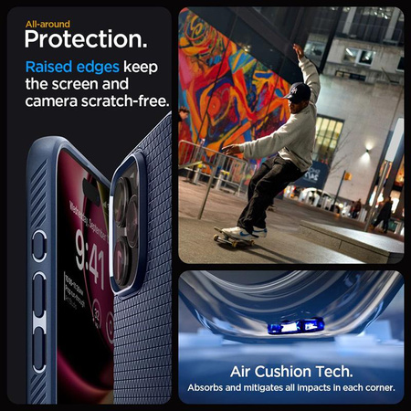 Spigen Liquid Air - Etui do iPhone 15 Pro Max (Navy Blue)